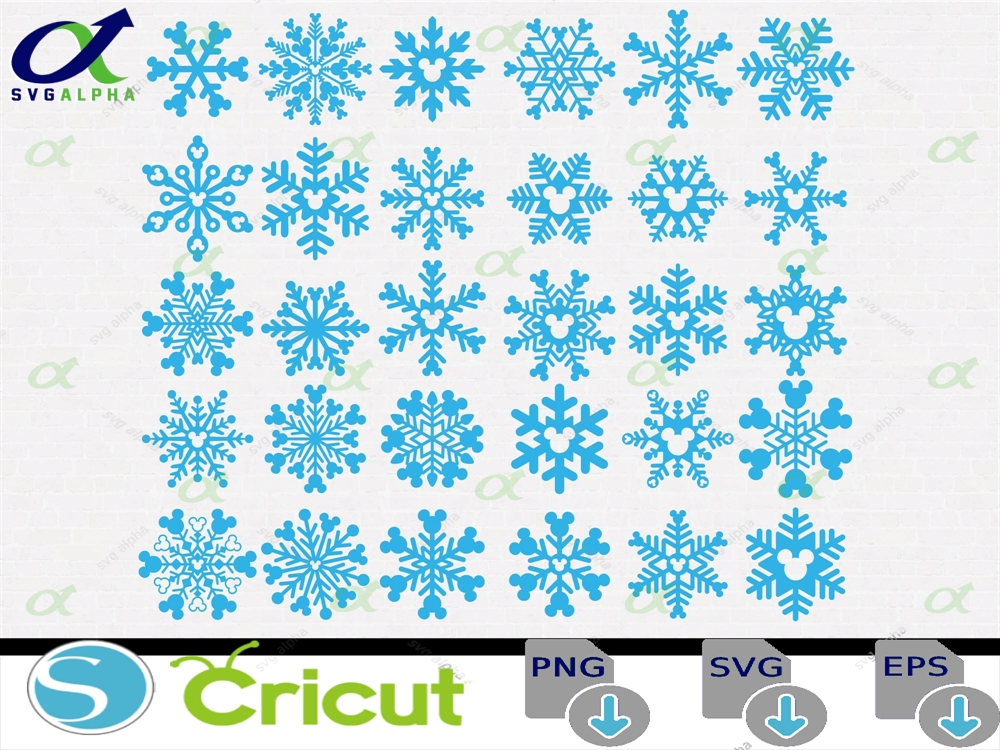 30 Snowflake Svg Mouse Snowflake Svg Mouse Christmas Holiday Png Svg Cut Files For Cricut Instant Download Cod111